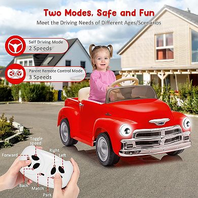 Licensed Chevrolet 3100 12V Kids Ride-On Car, Battery Powered Pickup with Remote Control