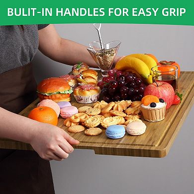 IDEALHOUSE Large Bamboo Cutting Board