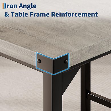 IDEALHOUSE 5-Piece Counter Height Dining Set with 4 Upholstered Stools