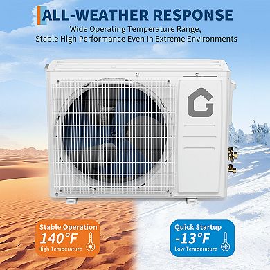 WIFI 24000 BTU Mini Split Air Conditioner Heat Pump System Heating 230V SEER2 21 AC ENERGY STAR