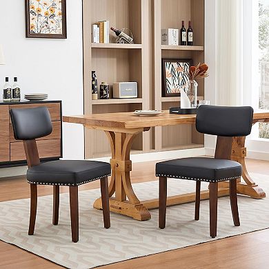 IDEALHOUSE Modern Upholstered Dining Chairs Set of 2 with Hardwood Frame & Ergonomic Back
