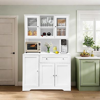 IDEALHOUSE Tall Kitchen Pantry Cabinet with Adjustable Shelves