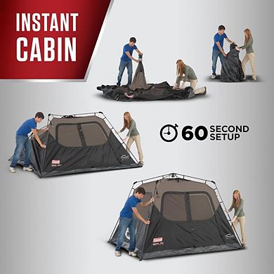 Instant Tent, 4 Person, 1-Min Setup with Pre-Attached Poles