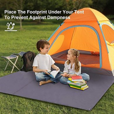 Waterproof Tent Tarp 83×83 in, 4-in-1 Footprint for Camping & Hiking