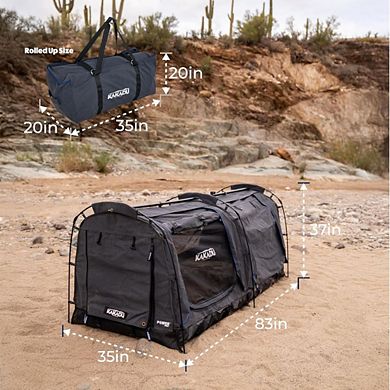 Canvas Swag Tent, 1 Person, Polycotton, All-Season Waterproof