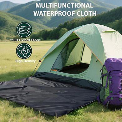 PU2000 Waterproof Tent Footprint, Durable Ground Tarp for Hiking/Beach
