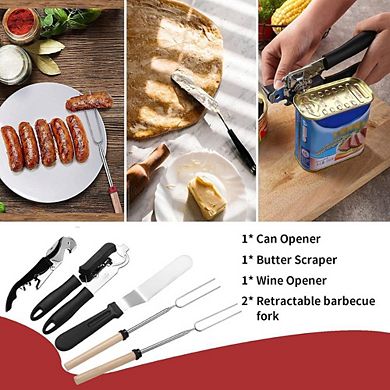 27-Piece Portable Stainless Steel Camping Kitchen Utensil Set
