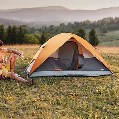 3-Season Dome Camping Tent with Rainfly