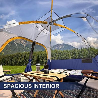 8 Person Family Tent, Waterproof Windproof, Double Layer, Easy Setup