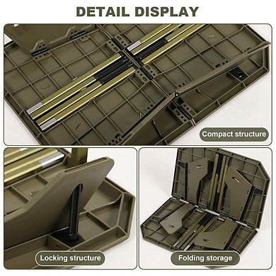 Ultralight Aluminum Roll-Up Camping Table with Bag