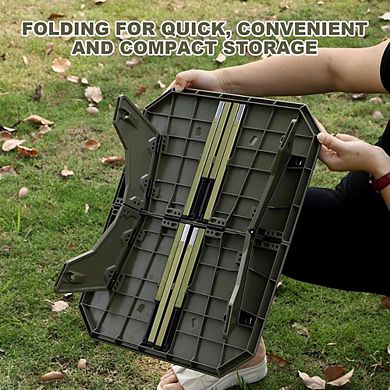 Ultralight Aluminum Roll-Up Camping Table with Bag