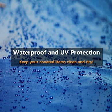 9×14 ft Heavy Duty Waterproof Tarp, 11-Mil Poly Cover for Roof, Pool, Camping