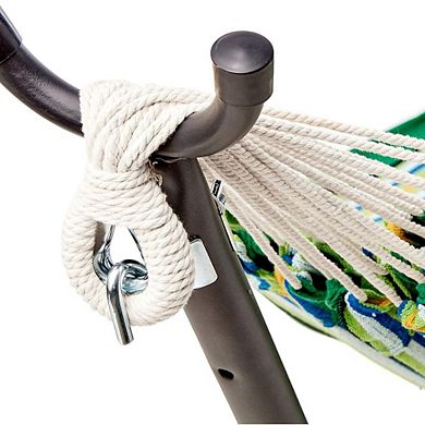 Double Hammock with 9 ft Steel Stand, 450 lb Capacity, Green