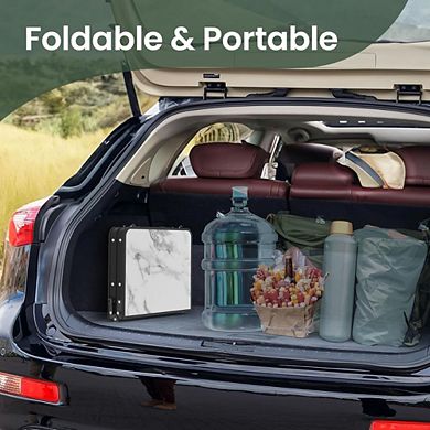 Small 2ft Folding Camping Table with Extra Space