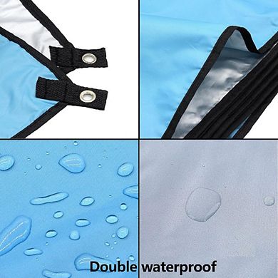 Waterproof Tarp Footprint 118×118 in, UV/Rain Protection, Sky Blue
