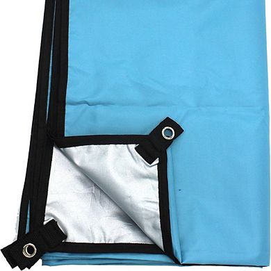 Waterproof Tarp Footprint 118×118 in, UV/Rain Protection, Sky Blue
