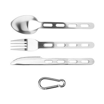 3 pc Stainless Steel Travel Cutlery Set for Camping