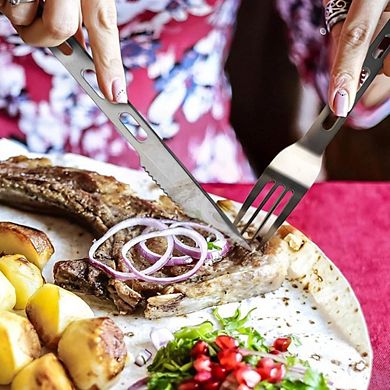 3-Piece Stainless Steel Travel Cutlery Set for Camping