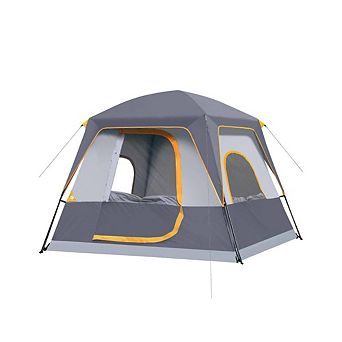 Portable Cabin Tent, Easy Setup, Waterproof with Top Rainfly