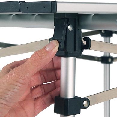 Aluminum Folding Table, Seats 4, Snap Design with Carry Bag