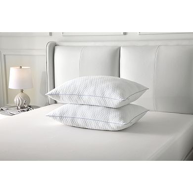 Royal Velvet Removeable Cooling Cover Nano Feather Pillow