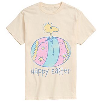 Big & Tall Peanuts Woodstock Happy Easter Distressed Graphic Tee