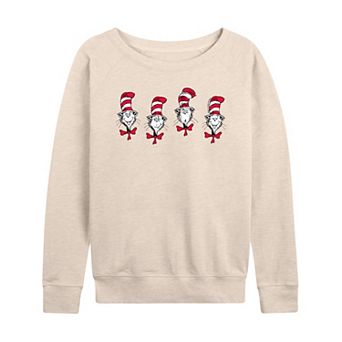 Women's Dr. Seuss The Cat In The Hat Expressions French Terry Long Sleeve Tee