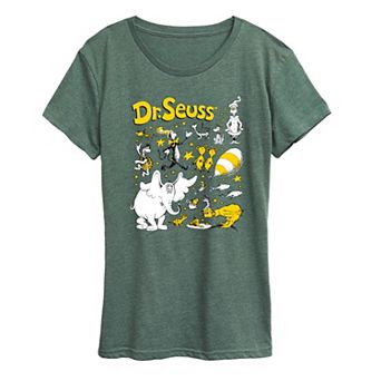 Women's Dr. Seuss Characters Grid Graphic Tee