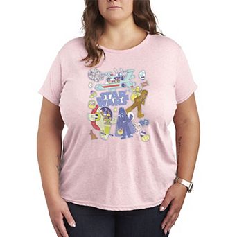 Plus Size Star Wars Easter Stickers Graphic Tee