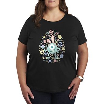 Plus Size Disney / Pixar's Monsters, Inc. Easter Bunny Mike Wazowski Graphic Tee