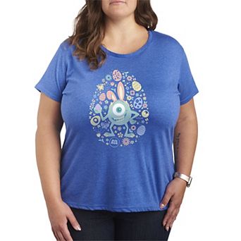 Plus Size Disney / Pixar's Monsters, Inc. Easter Bunny Mike Wazowski Graphic Tee