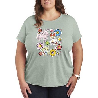 Plus Size Pokémon Easter Collage Graphic Tee