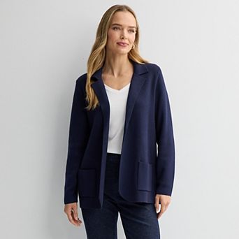 Petite Croft & Barrow® Swing Sweater Blazer