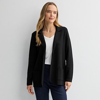 Petite Croft & Barrow® Swing Sweater Blazer