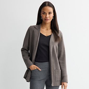 Petite Croft & Barrow® Swing Sweater Blazer