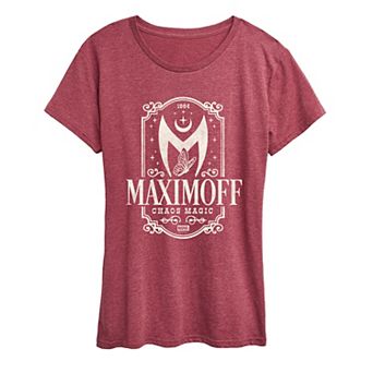 Women's Marvel The Scarlet Witch Maximoff Chaos Magic Distressed Graphic Tee