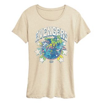 Women's Marvel The Avengers Stars Distressed Graphic Tee