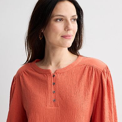Women's Croft & Barrow® Texture Knit Blouse