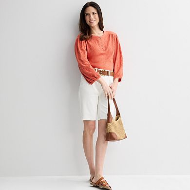 Women's Croft & Barrow® Texture Knit Blouse