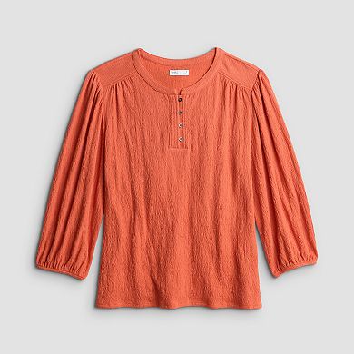 Women's Croft & Barrow® Texture Knit Blouse