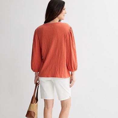 Women's Croft & Barrow® Texture Knit Blouse