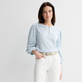 Women's Croft & Barrow® Texture Knit Blouse