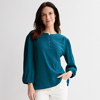 Women's Croft & Barrow® Texture Knit Blouse