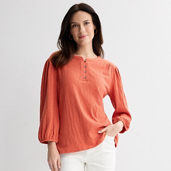 Women's Croft & Barrow® Texture Knit Blouse