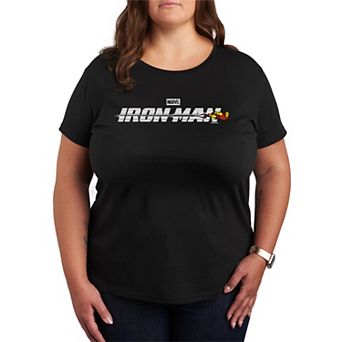 Plus Size Marvel Iron Man Logo Graphic Tee