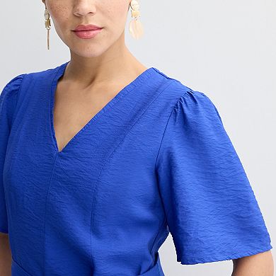 Women's Nine West Flutter Sleeve Fit & Flare Dress