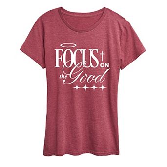 Women's Focus On The Good Short Graphic Tee