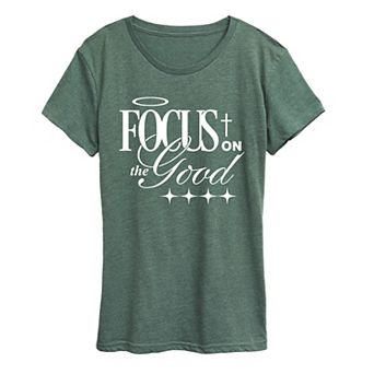 Women's Focus On The Good Short Graphic Tee
