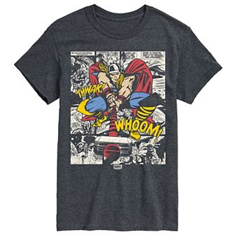 Big & Tall Marvel Thor Comic Panels Distressed Graphic Tee