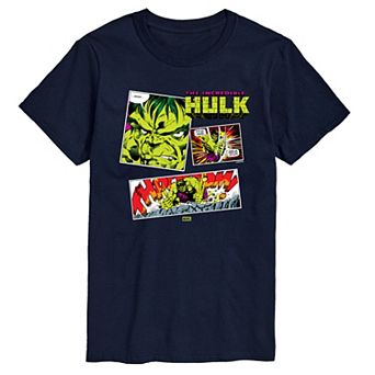 Big & Tall Marvel The Incredible Hulk Comic Panels Graphic Tee